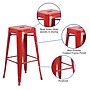 Flash Furniture Kai Industrial Galvanized Steel Barstool without Back, Red (CH3132030RED)~#|#~sp134593509_sc7