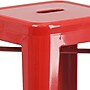 Flash Furniture Kai Industrial Galvanized Steel Barstool without Back, Red (CH3132030RED)~#|#~sp134593515_sc7