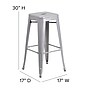 Flash Furniture Kai Industrial Metal Barstool without Back, Silver (CH3132030SIL)~#|#~sp134593620_sc7