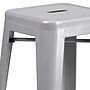 Flash Furniture Kai Industrial Metal Barstool without Back, Silver (CH3132030SIL)~#|#~sp134593622_sc7
