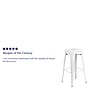 Flash Furniture Kai Industrial Metal Barstool without Back, White (CH3132030WH)~#|#~sp134593626_sc7