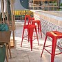 Flash Furniture Kai Industrial Galvanized Steel Barstool without Back, Red (CH3132030RED)~#|#~sp134593642_sc7