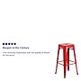 Flash Furniture Kai Industrial Galvanized Steel Barstool without Back, Red (CH3132030RED)~#|#~sp134593643_sc7