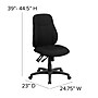 Flash Furniture Brandy Armless Ergonomic Fabric Swivel Mid-Back Task Office Chair, Black (BT90297M)~#|#~sp134594147_sc7
