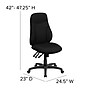 Flash Furniture Hughes Armless Ergonomic Fabric Swivel High Back Task Office Chair, Black (BT90297H)~#|#~sp134594240_sc7