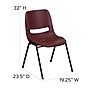 Flash Furniture HERCULES Series Plastic Shell Stack Chair, Burgundy/Black (RUTEO1BY)~#|#~sp134594398_sc7