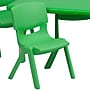 Flash Furniture Emmy Rectangular Activity Table Set, 24" x 48", Height Adjustable, Green (YCX13RECTBLGNE)~#|#~sp134594582_sc7