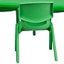 Flash Furniture Emmy Rectangular Activity Table Set, 24" x 48", Height Adjustable, Green (YCX13RECTBLGNE)~#|#~sp134594583_sc7