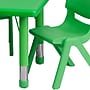 Flash Furniture Emmy Rectangular Activity Table Set, 24" x 48", Height Adjustable, Green (YCX13RECTBLGNE)~#|#~sp134594584_sc7