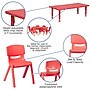 Flash Furniture Emmy Rectangular Activity Table Set, 24" x 48", Height Adjustable, Red (YCX13RECTBLREDE)~#|#~sp134594589_sc7