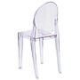 Flash Furniture Cheryl Polycarbonate Ghost Side Chair, Armless, Transparent Crystal (FH111APCCLR)~#|#~sp134594744_sc7