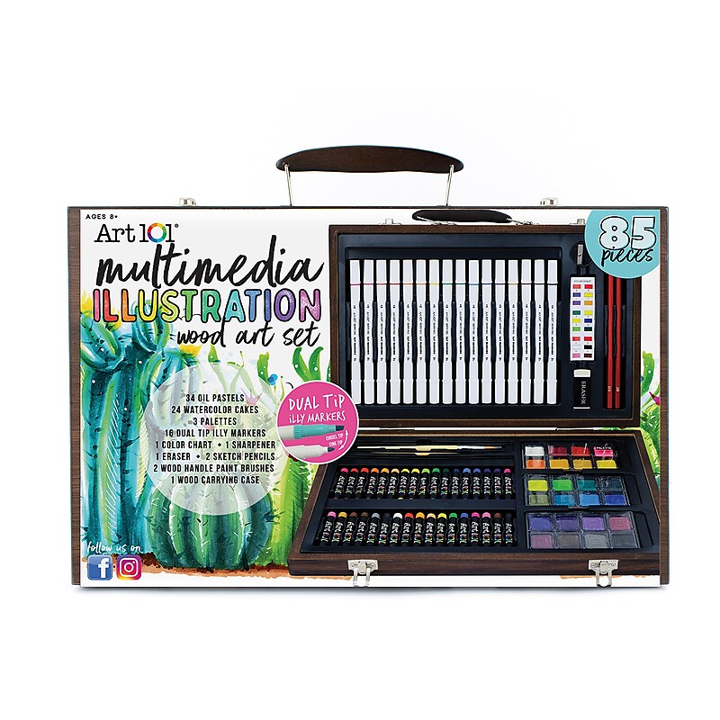 Art 101 Multimedia Illustration Art Set, Assorted Colors, 85 Pieces (53085) image 1