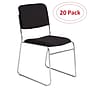 National Public Seating 8600 Series Fabric Padded Stacking Chair, Ebony Black/Chrome, 20/Pack (8660/20)~#|#~sp134772198_sc7