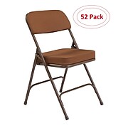 NPS 3200 Series 2" Fabric Padded Folding Chairs, Antique Gold/Brown, 52 Pack (3219/52)