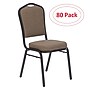 NPS 9300 Series Deluxe Fabric Upholstered Stack Chair, Natural Taupe/Black Sandtex, 80/Pack (9378-BT/80)~#|#~sp134772330_sc7