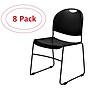 NPS Commercialine 850 Series Ultra Compact Stack Chair, Black, 8 Pack (850-CL/8)~#|#~sp134772334_sc7