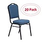 NPS 9300 Series Deluxe Fabric Upholstered Stack Chair, Natural Blue/Black Sandtex, 20/Pack (9374-BT/20)~#|#~sp134772336_sc7