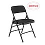 NPS 2300 Series Fabric Padded Triple Brace Double Hinge Premium Folding Chairs, Midnight Black/Black, 100 Pack (2310/100)~#|#~sp134772339_sc7