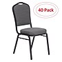 NPS 9300 Series Deluxe Fabric Upholstered Stack Chair, Natural Graystone/Black Sandtex, 40/Pack (9362-BT/40)~#|#~sp134772340_sc7