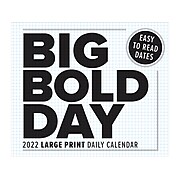 2022 Willow Creek Big Bold Day 5.43" x 6.18" Day-to-Day Calendar, Black/White (22863)