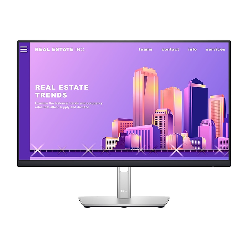 Dell 23.8" 60 Hz LED Monitor, Black/Silver (P2422H) image 1