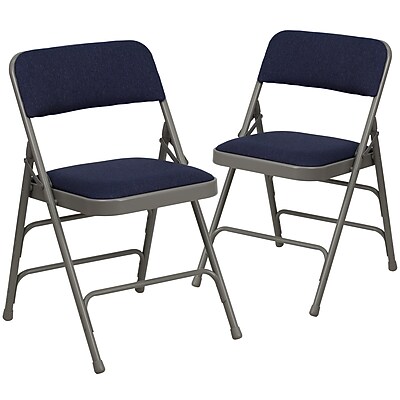 Flash Furniture HERCULES Series Fabric/Metal Folding Chair, Navy Blue, 2/Pack (2HAMC309AFNVY) Simolary simolary.com