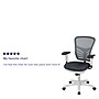 Flash Furniture Nicholas Ergonomic Mesh Swivel Multifunction Executive Office Chair, Dark Gray/White Frame (HL0001WHDKGY)~#|#~sp134860904_sc7