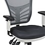 Flash Furniture Nicholas Ergonomic Mesh Swivel Multifunction Executive Office Chair, Dark Gray/White Frame (HL0001WHDKGY)~#|#~sp134860911_sc7