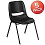 Flash Furniture HERCULES Plastic Student Stacking Chair, Black, 5/Pack (5RUTEO1BK)~#|#~sp134861352_sc7