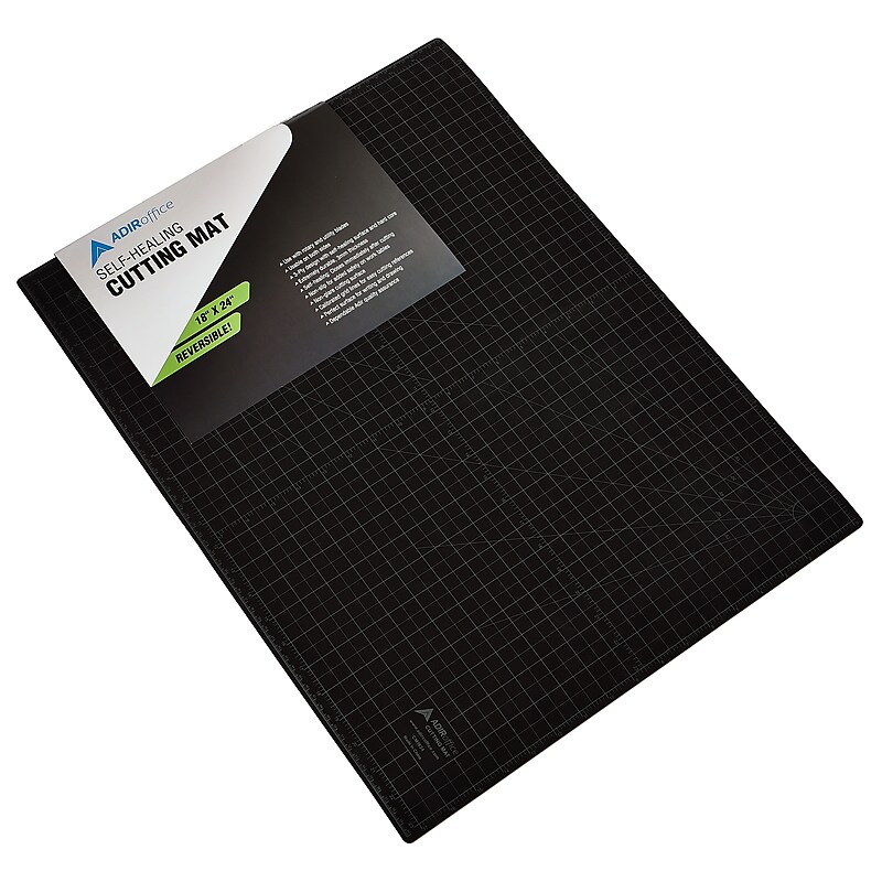 AdirOffice Reversible Self Healing Cutting Mat, 18" x 24", Green/Black (ADIRCN044) image 1