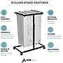 AdirOffice Blueprint Metal Mobile File Cart with Lockable Wheels, Black (614-BLK)~#|#~sp134865089_sc7