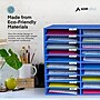 AdirOffice 30-Compartment Literature Organizer, 13" x 32", Blue (501-30-BLU)~#|#~sp134865191_sc7