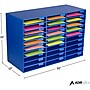 AdirOffice 30-Compartment Literature Organizer, 13" x 32", Blue (501-30-BLU)~#|#~sp134865193_sc7