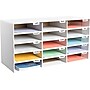 AdirOffice 15-Compartment Literature Organizer, 32" x 13", White (501-15-WHITE)~#|#~sp134865257_sc7