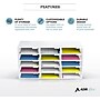 AdirOffice 15-Compartment Literature Organizer, 32" x 13", White (501-15-WHITE)~#|#~sp134865261_sc7