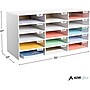AdirOffice 15-Compartment Literature Organizer, 32" x 13", White (501-15-WHITE)~#|#~sp134865262_sc7