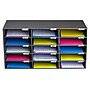 AdirOffice 15-Compartment Literature Organizer, 32" x 13", Black (501-15-BLK)~#|#~sp134865264_sc7