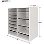 AdirOffice 16-Compartment Literature Organizer, 11.8" x 20", White (500-16-WHI)~#|#~sp134865272_sc7