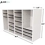 AdirOffice 36-Compartment Literature Organizer, 11.8" x 39.3", White (500-36-WHI)~#|#~sp134865286_sc7