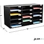 AdirOffice 15-Compartment Literature Organizer, 32" x 13", Black (501-15-BLK)~#|#~sp134865337_sc7