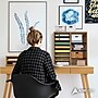 AdirOffice 500 Series 16-Compartment Literature Organizers, 20" x 11.8", Medium Oak (500-16-MEO)~#|#~sp134865356_sc7