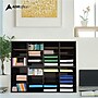 AdirOffice 500 Series 24-Compartment Literature Organizer, 39.3" x 11.8", Black (500-24-BLK)~#|#~sp134865374_sc7