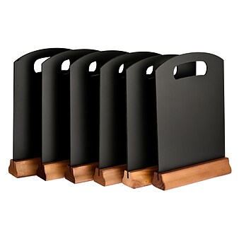 Alpine Industries Table-Top Memo Display Chalk Board, 8.26”W x 12.59”H, 6/Pack (492-02-06)