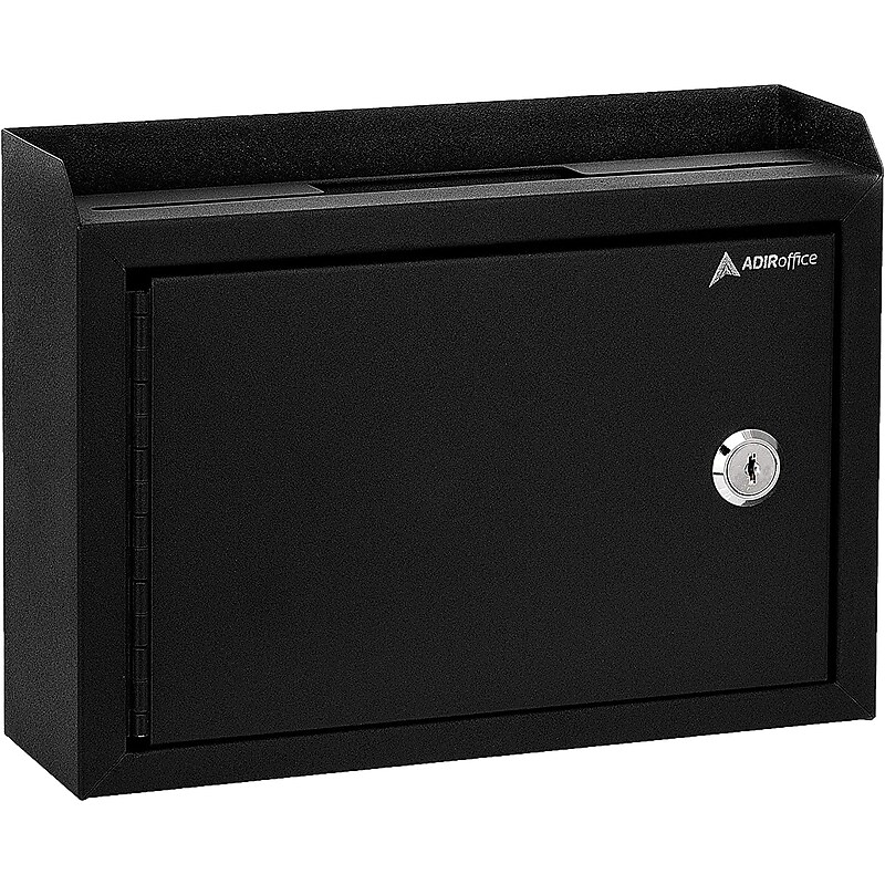 AdirOffice Indoor/Outdoor Wall Mounted Drop Box, Black (631-02-BLK) image 1