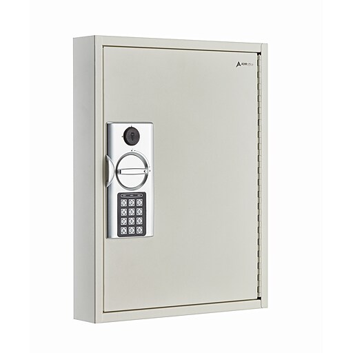 AdirOffice Red Steel 60 Key Mountable Secure Home Auto Storage Key Cabinet 