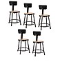 NPS 6200 Series Armless Wood 18 Inch Stool With Backrest, Black, 5/Pack (6218B-10/5)~#|#~sp135112961_sc7
