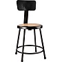 NPS 6200 Series Armless Wood 18 Inch Stool With Backrest, Black, 5/Pack (6218B-10/5)~#|#~sp135112962_sc7