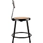 NPS 6200 Series Armless Wood 18 Inch Stool With Backrest, Black, 5/Pack (6218B-10/5)~#|#~sp135112964_sc7