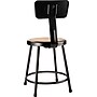 NPS 6200 Series Armless Wood 18 Inch Stool With Backrest, Black, 5/Pack (6218B-10/5)~#|#~sp135112965_sc7