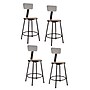 NPS 6200 Series Armless Wood 24 Inch Stool With Backrest, Black, 4/Pack (6224B-10/4)~#|#~sp135112972_sc7